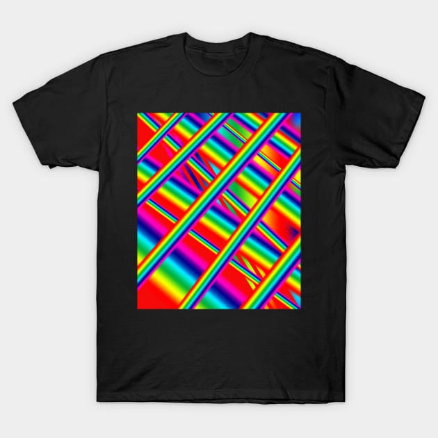 Colorful prism 3D rainbow abstract art T-Shirt T-Shirt by kingelithe3rd